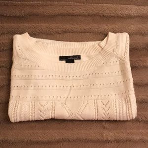 Lightweight Knit Crop Sweater Cotton/Acrylic Blend